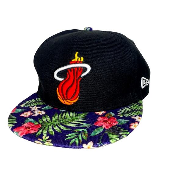 Miami Heat NBA Basketball Tropical Bill Snapback Cap New Era Hardwood Classics - Picture 1 of 13